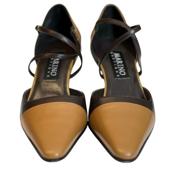NIB 90s Vintage Marino Boutique Caramel Java Heels - 8 - Picture 3 of 11